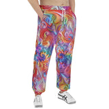 Men's Sweatpants Colorful Vibrant Swirling Abstraction