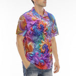 Men's Polo Shirt Colorful Vibrant Swirling Abstraction