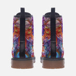 Leather Boots Colorful Vibrant Swirling Abstraction