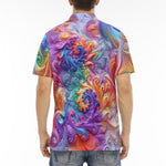 Men's Polo Shirt Colorful Vibrant Swirling Abstraction
