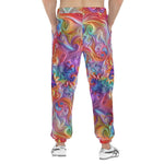 Men's Sweatpants Colorful Vibrant Swirling Abstraction