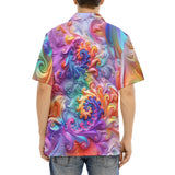 Hawaiian Shirt Colorful Vibrant Swirling Abstraction