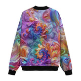 Bomber Jacket Colorful Vibrant Swirling Abstraction