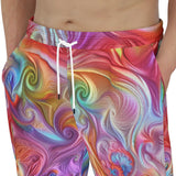Men's Sweatpants Colorful Vibrant Swirling Abstraction