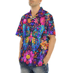 Hawaiian Shirt Neon Butterfly Colorful Flowers