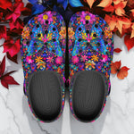 Classic Clogs Neon Butterfly Colorful Flowers