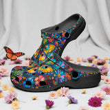 Classic Clogs Colorful Butterfly Vibrant Flowers