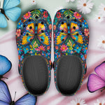 Classic Clogs Colorful Butterfly Vibrant Flowers