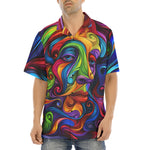 Hawaiian Shirt Psychedelic Colorful Swirling Waves