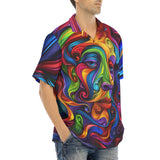 Hawaiian Shirt Psychedelic Colorful Swirling Waves