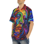 Hawaiian Shirt Psychedelic Colorful Swirling Waves