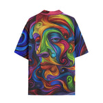 Hawaiian Shirt Psychedelic Colorful Swirling Waves