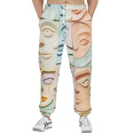 Men's Sweatpants Pastel Colored Clay Faces