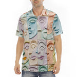 Men's Polo Shirt Pastel Colored Clay Faces
