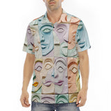 Men's Polo Shirt Pastel Colored Clay Faces