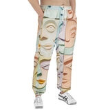 Men's Sweatpants Pastel Colored Clay Faces