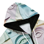 Men's Zip Up Hoodie Pastel Colored Clay Faces