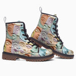 Leather Boots Pastel Colored Clay Faces