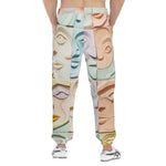 Men's Sweatpants Pastel Colored Clay Faces