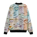 Bomber Jacket Pastel Colored Clay Faces