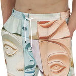 Men's Sweatpants Pastel Colored Clay Faces