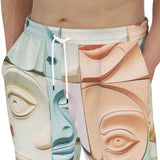 Men's Sweatpants Pastel Colored Clay Faces