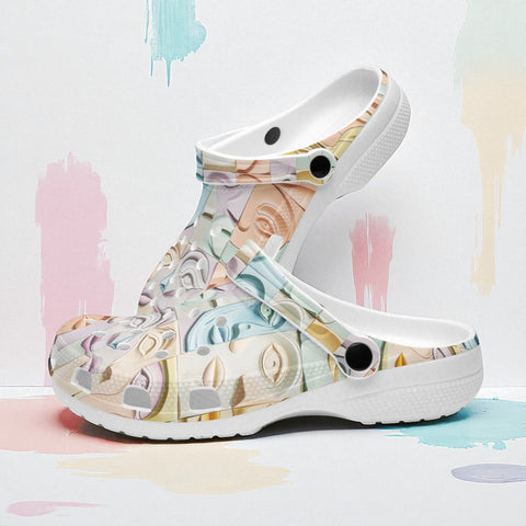 Classic Clogs Pastel Colored Clay Faces