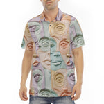 Men's Polo Shirt Pastel Colored Clay Faces