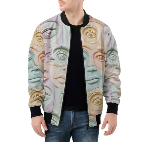 Bomber Jacket Pastel Colored Clay Faces