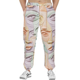 Men's Sweatpants Pastel Colored Clay Faces