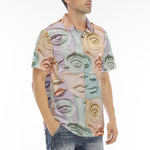 Men's Polo Shirt Pastel Colored Clay Faces