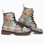 Leather Boots Pastel Colored Clay Faces