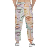 Men's Sweatpants Pastel Colored Clay Faces
