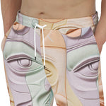 Men's Sweatpants Pastel Colored Clay Faces