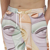 Men's Sweatpants Pastel Colored Clay Faces