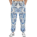 Men's Sweatpants Tile Mural Depicting Coats