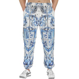 Men's Sweatpants Tile Mural Depicting Coats