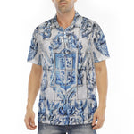 Men's Polo Shirt Tile Mural Depicting Coats