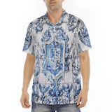 Men's Polo Shirt Tile Mural Depicting Coats
