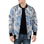 Bomber Jacket Tile Mural Depicting Coats