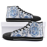 High-Top Canvas Shoes Tile Mural Depicting Coats