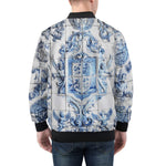 Bomber Jacket Tile Mural Depicting Coats