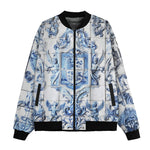 Bomber Jacket Tile Mural Depicting Coats