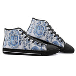 High-Top Canvas Shoes Tile Mural Depicting Coats
