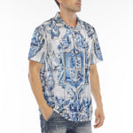 Men's Polo Shirt Tile Mural Depicting Coats
