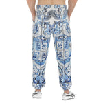 Men's Sweatpants Tile Mural Depicting Coats