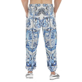 Men's Sweatpants Tile Mural Depicting Coats