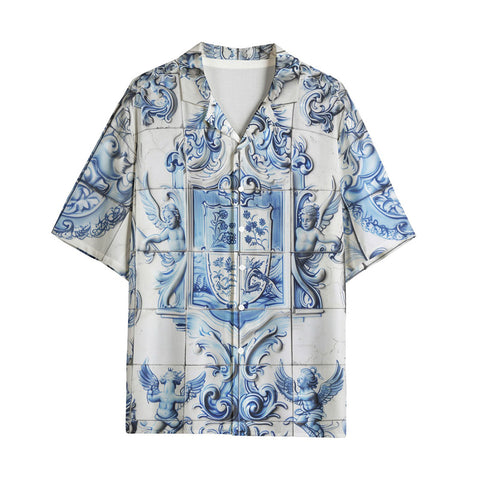 Hawaiian Shirt Tile Mural Depicting Coats