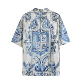 Hawaiian Shirt Tile Mural Depicting Coats
