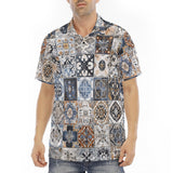 Men's Polo Shirt Ceramic Tiles Artwork